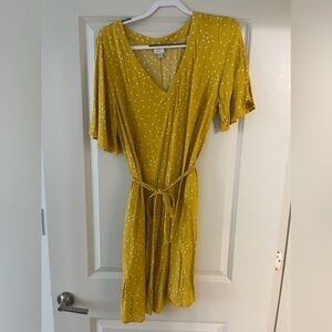 A New Day Yellow Polka Dot Dress